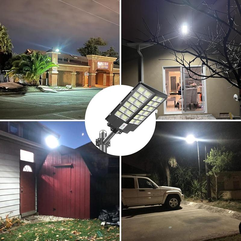 פנס רחוב סולארי עוצמתי | תאורת אבטחה 450,000LM עם חיישן תנועה