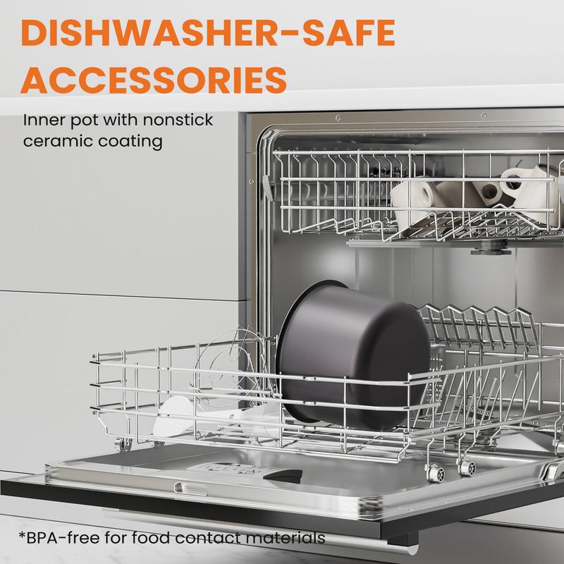 סיר לחץ חשמלי 9 ב-1, 6/8 ליטר, סיר אידוי, סיר חכם רב תכליתי, נירוסטה 