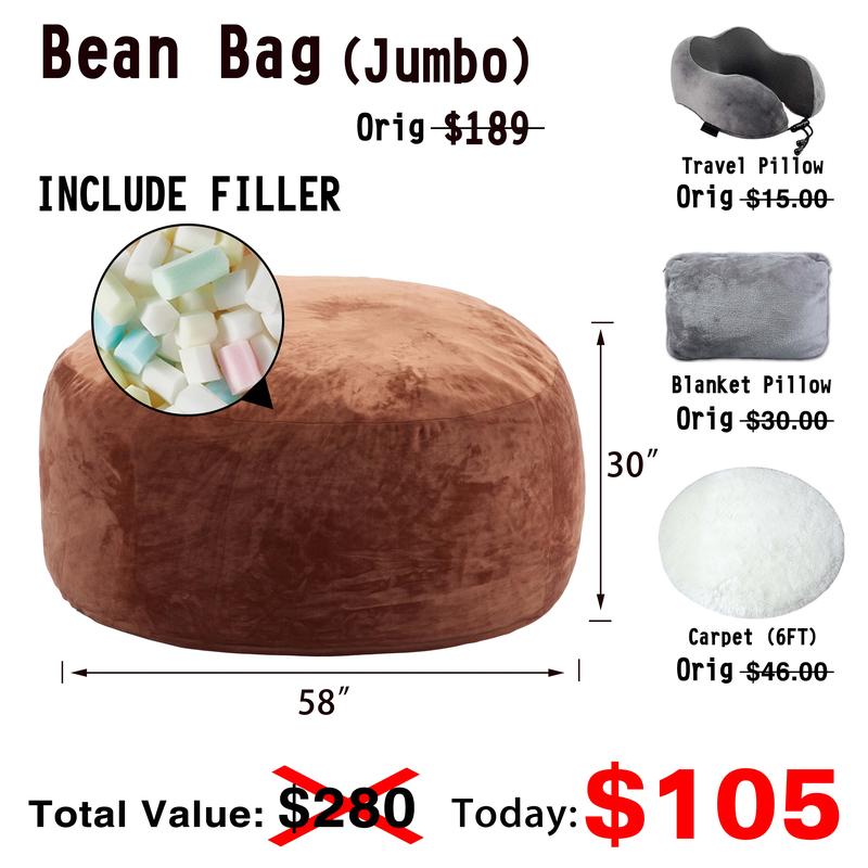 3 רגל/4 רגל/5 רגל/ג'מבו (עם מילוי) פוף ספה עצלנית משלוח חינם כיסוי פלנל להסרה לרהיטים מקצף זיכרון עם ריבאונד גבוה