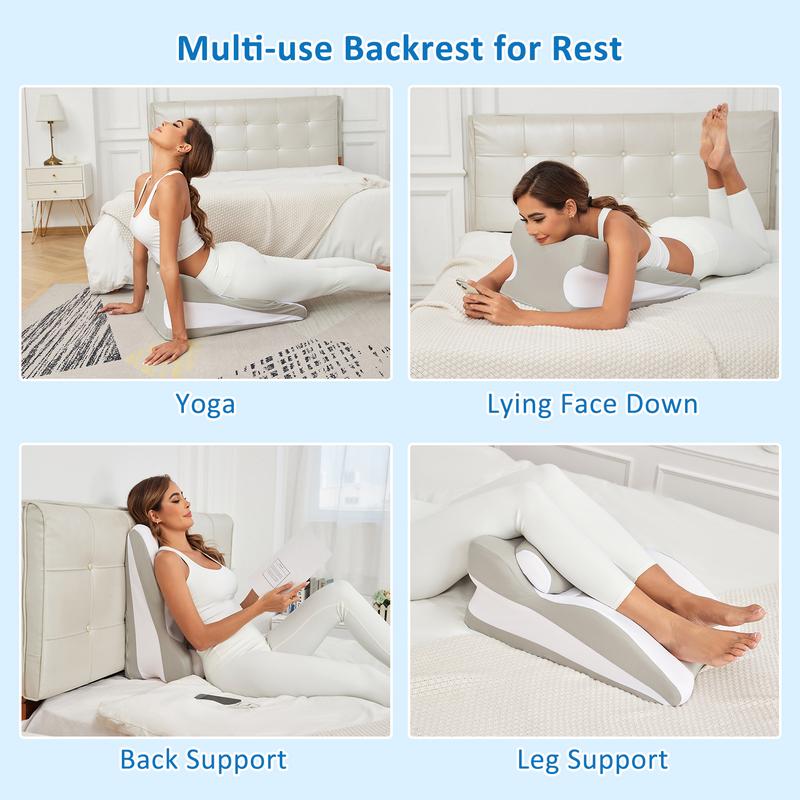 כרית קצף זיכרון למבוגרים, עיצוב ארגונומי, כרית קצף זיכרון לגב, צוואר, תמיכה לרגליים, כרית קריאה עם הפנים כלפי מטה, בד רך בנוחות, שימוש רב-תכליתי, כרית שינה לבית, כרית קצף ספה בסלון, אידיאלית לעיסוי גב 