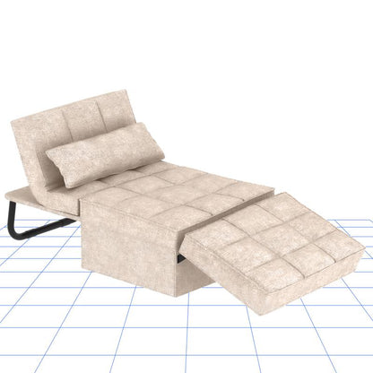 ספת מיטה מתקפלת FlexiSpot, 75 אינץ', עם משענת גב מתכווננת ב-5 רמות, ספת מיטה עות'מאנית מתקפלת לסלון, דירה, משרד 