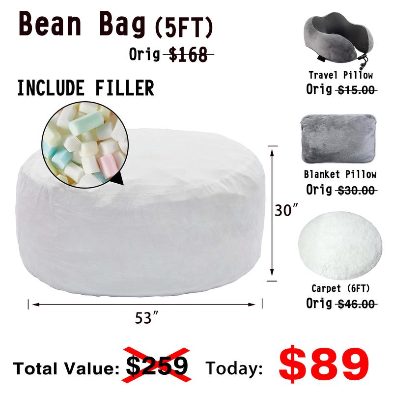 3 רגל/4 רגל/5 רגל/ג'מבו (עם מילוי) פוף ספה עצלנית משלוח חינם כיסוי פלנל להסרה לרהיטים מקצף זיכרון עם ריבאונד גבוה