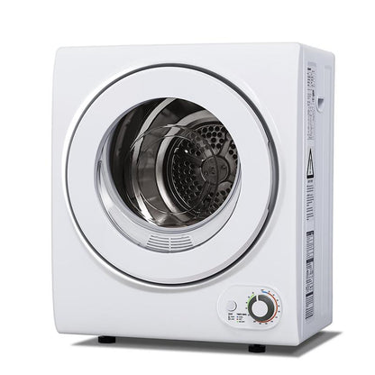 מייבש כביסה נייד Euhomy 110V 850W מייבשי כביסה קומפקטיים 1.5 רגל מעוקב פתח קדמי נירוסטה מייבש כביסה חשמלי עם אמבטיה נירוסטה לדירות, קרוואנים, מעונות, לבן שליטה קלה 