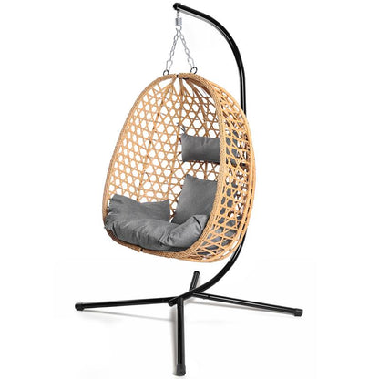 כיסא נדנדה ביצה | עיצוב ראטן יוקרתי לבית ולחוץ