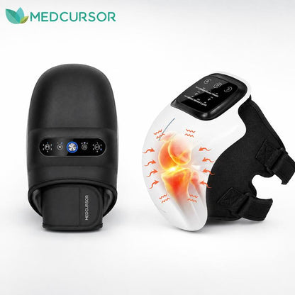 מכשיר עיסוי ידיים אלחוטי Medcursor עם חימום, עיסוי בלחץ אוויר, 6 מצבי עיסוי וטעינה באמצעות USB