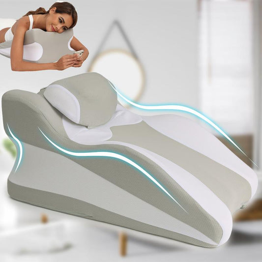 כרית וודג' ארגונומית | מערכת תמיכה 5-ב-1 לשיקום ונוחות מקסימלית