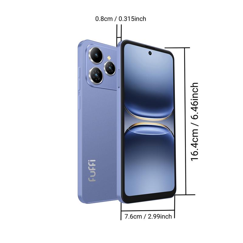 טלפון נייד חכם של Fuffi עם צג 6.56 אינץ', זיכרון RAM בנפח 3GB + אחסון 32GB, כרטיס סים כפול, סוללה 3100mAh, אנדרואיד 10 עם GPS 