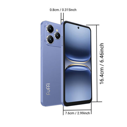 טלפון נייד חכם של Fuffi עם צג 6.56 אינץ', זיכרון RAM בנפח 3GB + אחסון 32GB, כרטיס סים כפול, סוללה 3100mAh, אנדרואיד 10 עם GPS 