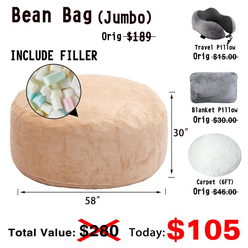 3 רגל/4 רגל/5 רגל/ג'מבו (עם מילוי) פוף ספה עצלנית משלוח חינם כיסוי פלנל להסרה לרהיטים מקצף זיכרון עם ריבאונד גבוה