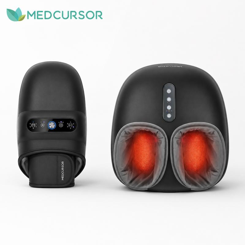 מכשיר עיסוי ידיים אלחוטי Medcursor עם חימום, עיסוי בלחץ אוויר, 6 מצבי עיסוי וטעינה באמצעות USB