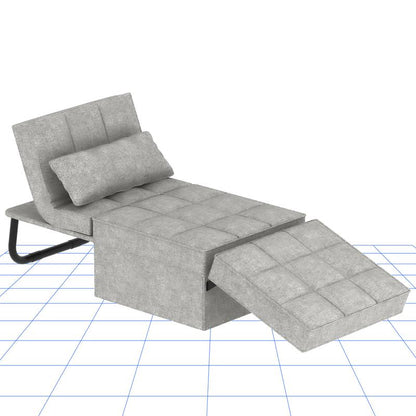ספת מיטה מתקפלת FlexiSpot, 75 אינץ', עם משענת גב מתכווננת ב-5 רמות, ספת מיטה עות'מאנית מתקפלת לסלון, דירה, משרד 