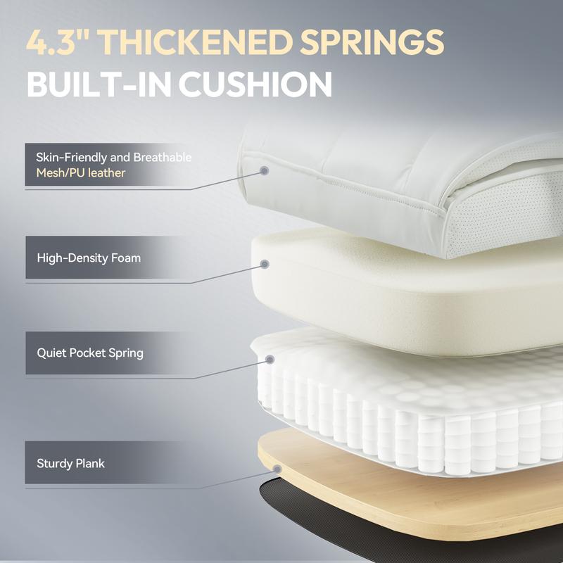 כיסא משרדי גדול וגבוה של Dowinx, עם קפיצי כיס ותמיכה במותניים, כיסא משחקי מחשב עם גב גבוה, משענות ידיים מתכווננות, כיסא משרדי למנהלים, משענת רגליים 