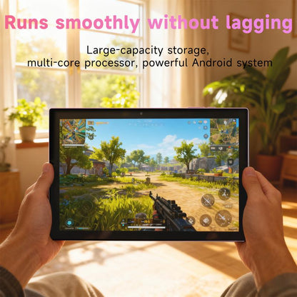 טאבלט PEICHENG 2026 עם מערכת הפעלה Android 16, מסך IPS בגודל 10.1 אינץ', זיכרון RAM בנפח 20GB, אחסון פנימי של 128GB עם אפשרות הרחבה עד 1TB, מעבד שמונה ליבות, WiFi 6, Bluetooth 5.0 ועכבר אלחוטי