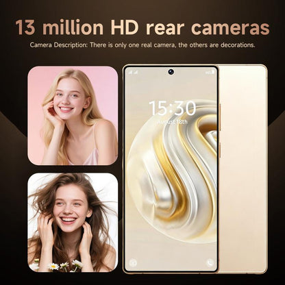 סמארטפון Dual SIM עם מסך בגודל 6.56 אינץ', מצלמה אחורית 13MP ומצלמה קדמית 5MP, זיכרון RAM בנפח 4GB, אחסון פנימי של 32GB, תמיכה בכרטיס זיכרון SD עד 128GB ומצב המתנה כפול לשני כרטיסי SIM