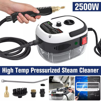 מנקה קיטור ידני 2500W למכוניות, מכשיר אדים נייד עם יישום רב-משטחי, טמפרטורה גבוהה ועיצוב נייד 