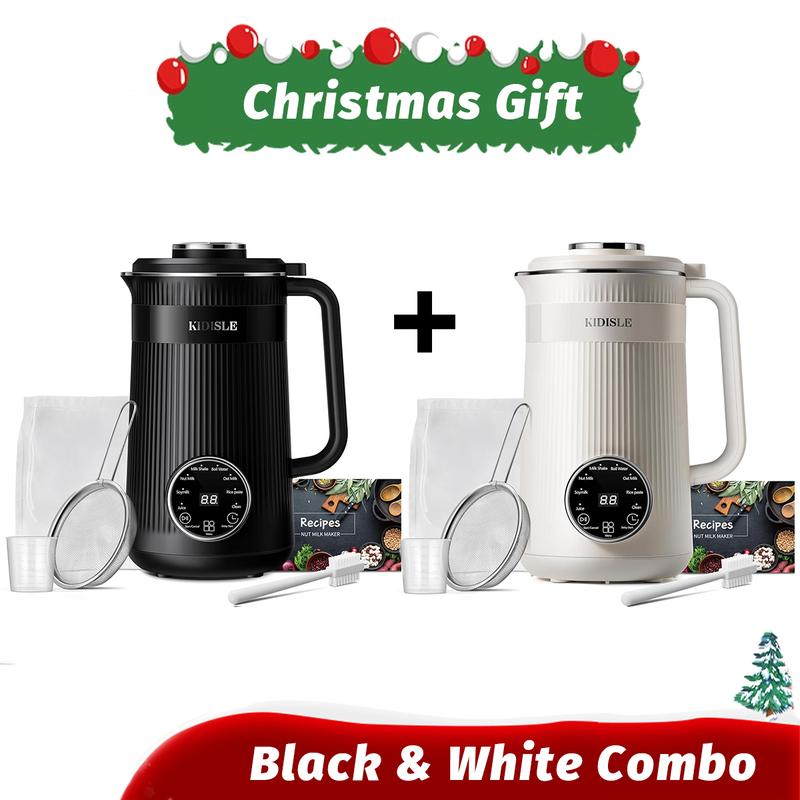 מכונת חלב אגוזים אוטומטית רב תכליתית 8 ב-1 ומכונת קפה, ניקוי עצמי 32oz, השהיית התחלה, שמירה על חום, הרתחת מים - נירוסטה 