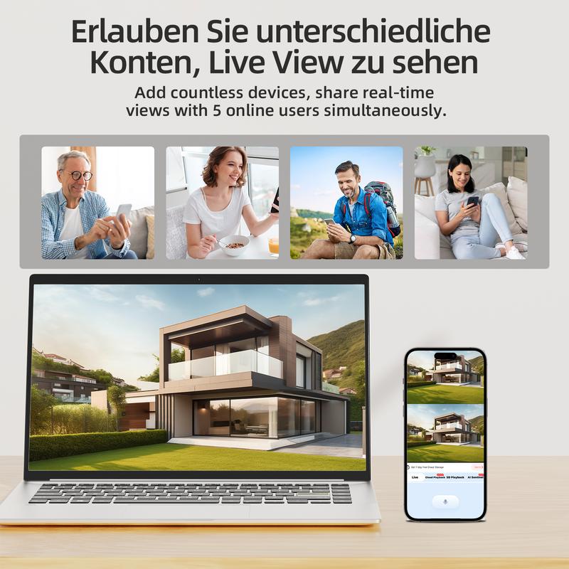 מצלמת אבטחה אלחוטית Seckun סולארית במעגל סגור WiFi עם זרקור 1080P HD תמונה ברורה PLR זיהוי תנועה צבע ראיית לילה עמידה במים שחורה מצלמת אבטחה אלחוטית כפולה עדשות ללא מבוי סתום מעקב אוטומטי אלחוטי מבצעים בשבילך שמע דו כיווני Aj19-Wifi