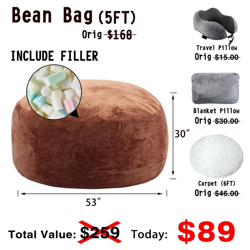 3 רגל/4 רגל/5 רגל/ג'מבו (עם מילוי) פוף ספה עצלנית משלוח חינם כיסוי פלנל להסרה לרהיטים מקצף זיכרון עם ריבאונד גבוה