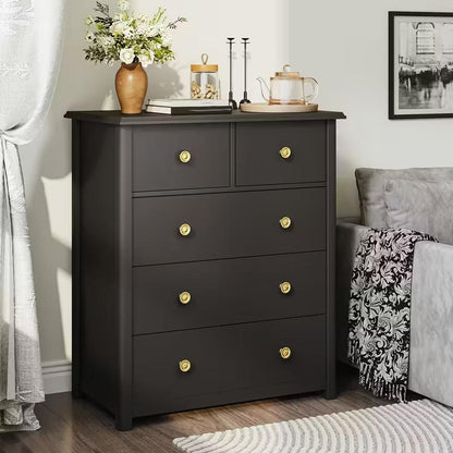 שידת עץ מודרנית של Raybeefurniture עם 4/5/6 מגירות גדולות, ארון אחסון מסוגנן ושידות מגירות עם ארגונית גדולה, שידה גבוהה עם מסילה חלקה ממתכת, ריהוט חדר שינה מודרני, ארגונית אחסון יוקרתית לבנה לחדר שינה 