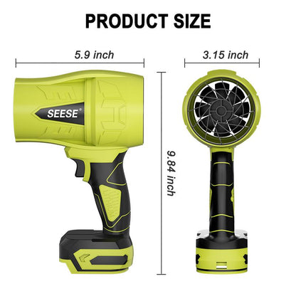 מפוח סילון טורבו של SEESE, מפוח עלים, מאוורר טורבו אלים, מנוע נחושת טהורה, ייבוש רכב לאחר שטיפה, מפוח שלג ידני, מפוח שלג טורבו אלחוטי, ניקוי אוויר טורבו, שיפוץ בית, תחזוקת גינה, מתנות לחג 