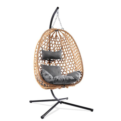 כיסא נדנדה ביצה | עיצוב ראטן יוקרתי לבית ולחוץ