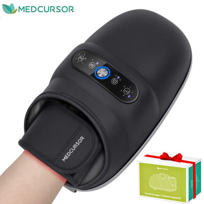 מכשיר עיסוי ידיים אלחוטי Medcursor עם חימום, עיסוי בלחץ אוויר, 6 מצבי עיסוי וטעינה באמצעות USB