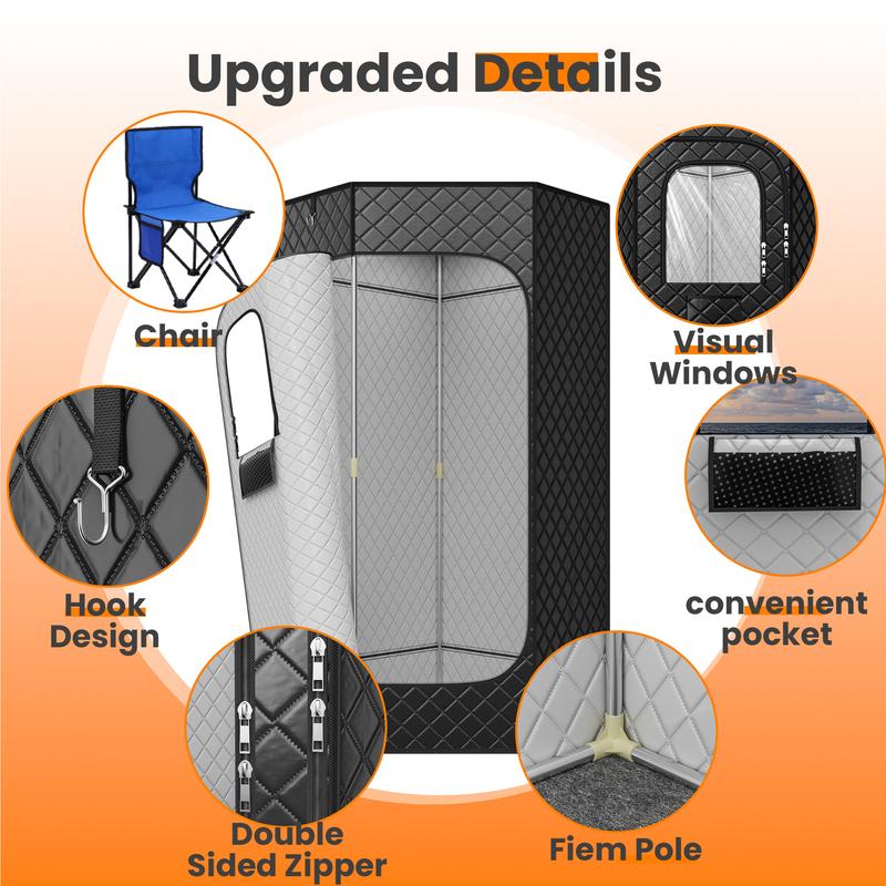 סאונה ביתית ניידת | מערכת ספא עם מיכל 3 ליטר וחימום מהיר