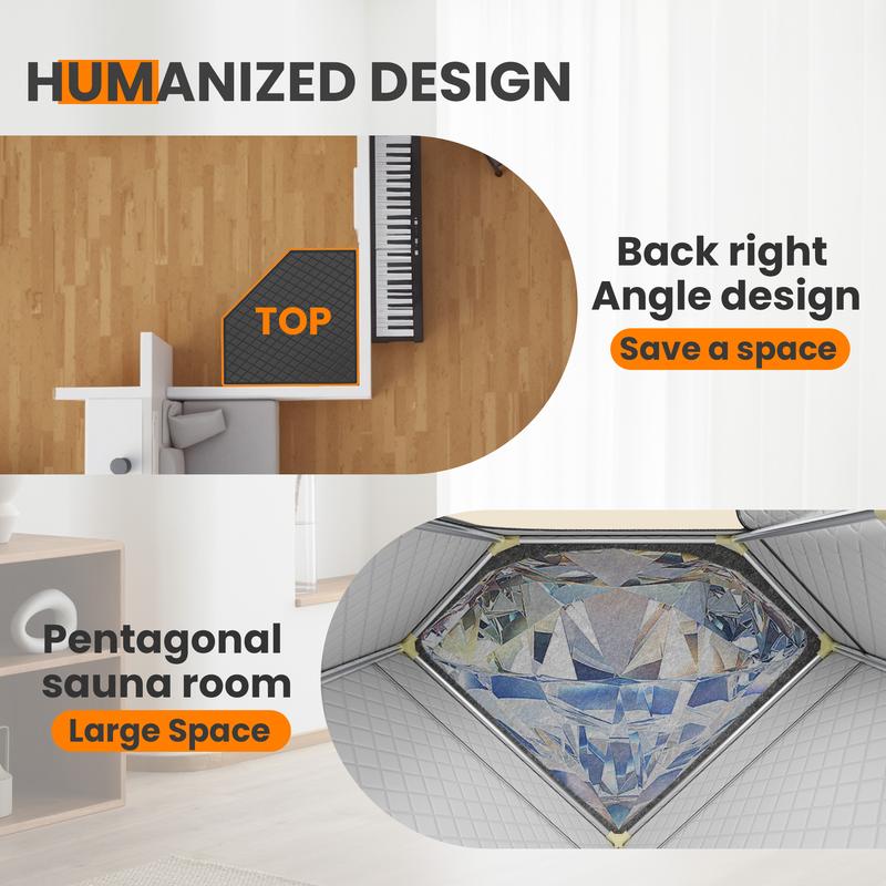 סאונה ביתית ניידת | מערכת ספא עם מיכל 3 ליטר וחימום מהיר