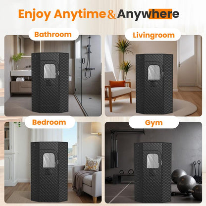 סאונה ביתית ניידת | מערכת ספא עם מיכל 3 ליטר וחימום מהיר