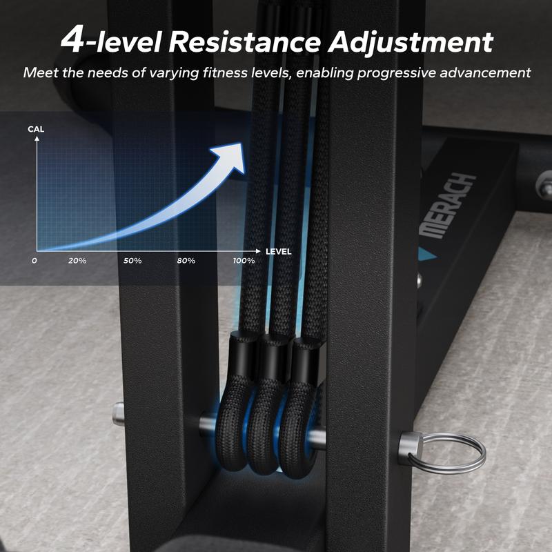 מכשיר סקוואט עמוק של Merach, אימון ישבן מתכוונן לאימון חדר כושר ביתי, מכשיר שכיבות סמיכה לבניית שרירים ובטן, ספסל בטן, ציוד כושר לדחיפת סמיכות 